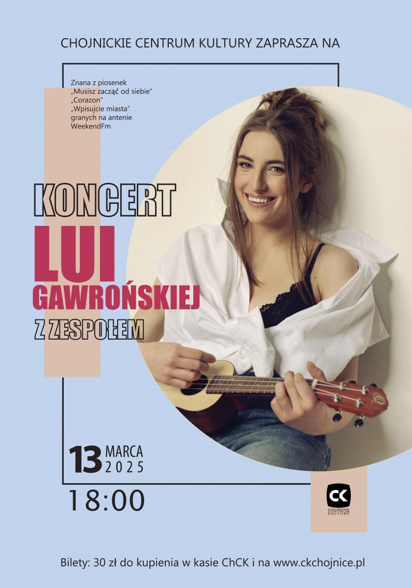 Lui Gawrońska w czwartek zagra koncert w CHCK. Dziś zagrała LIVE w Weekend FM