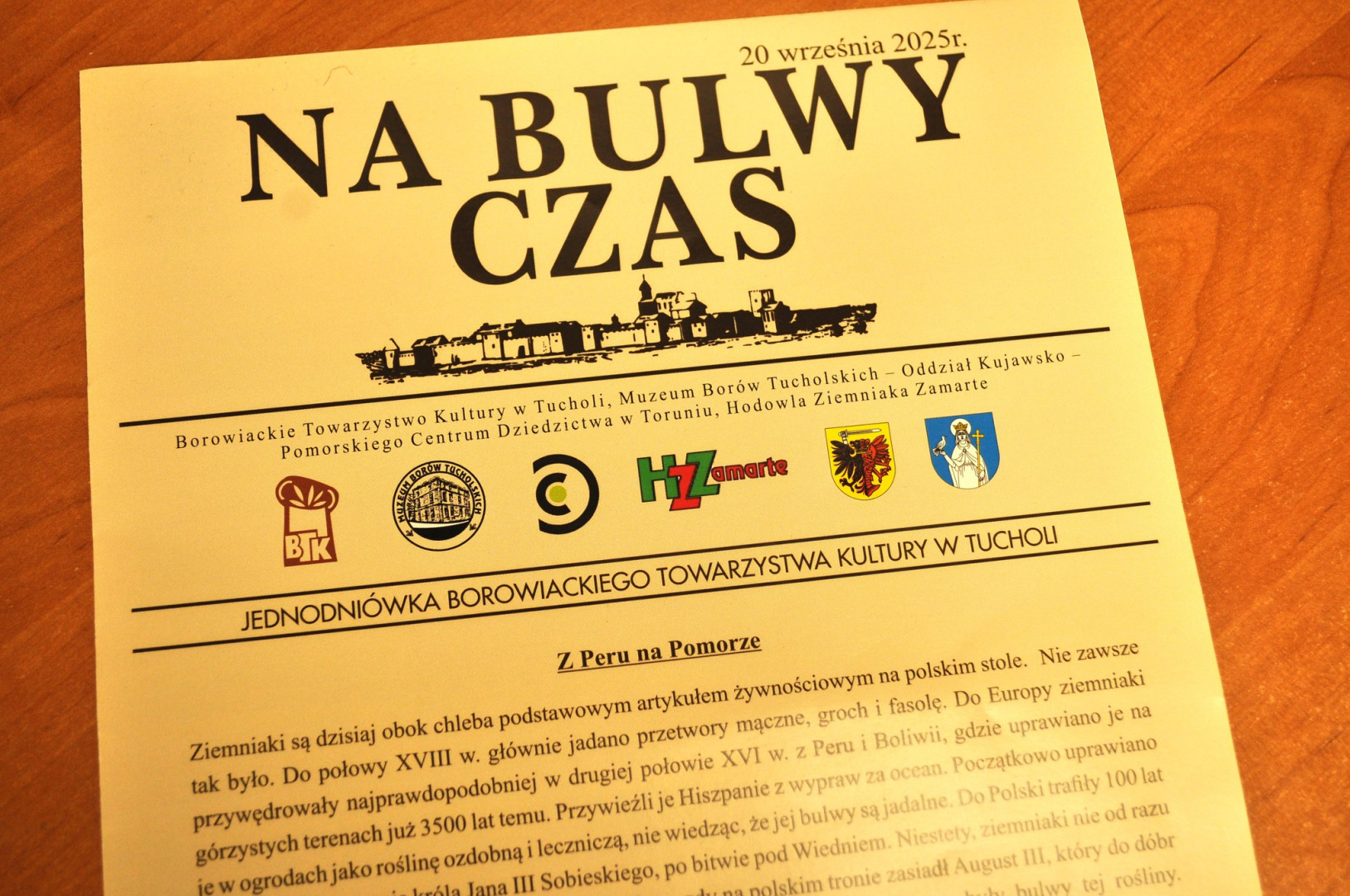 "Jano durch bulwy i bulwy" - w sobotę (20.09) w Tucholi podczas biesiady borowiackiej królował będzie ziemniak (ROZMOWA)
